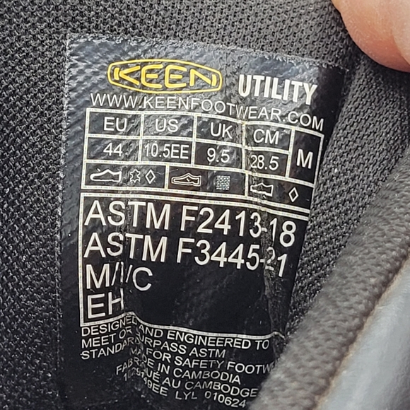 KEEN Utility Men's Evanston 6" Waterproof Work Boots with Carbon Toe Size 10.5EE - Picture 4 of 16